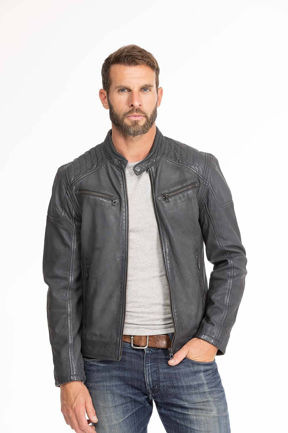 blouson cuir homme 1201-0485 noir bleu (1)