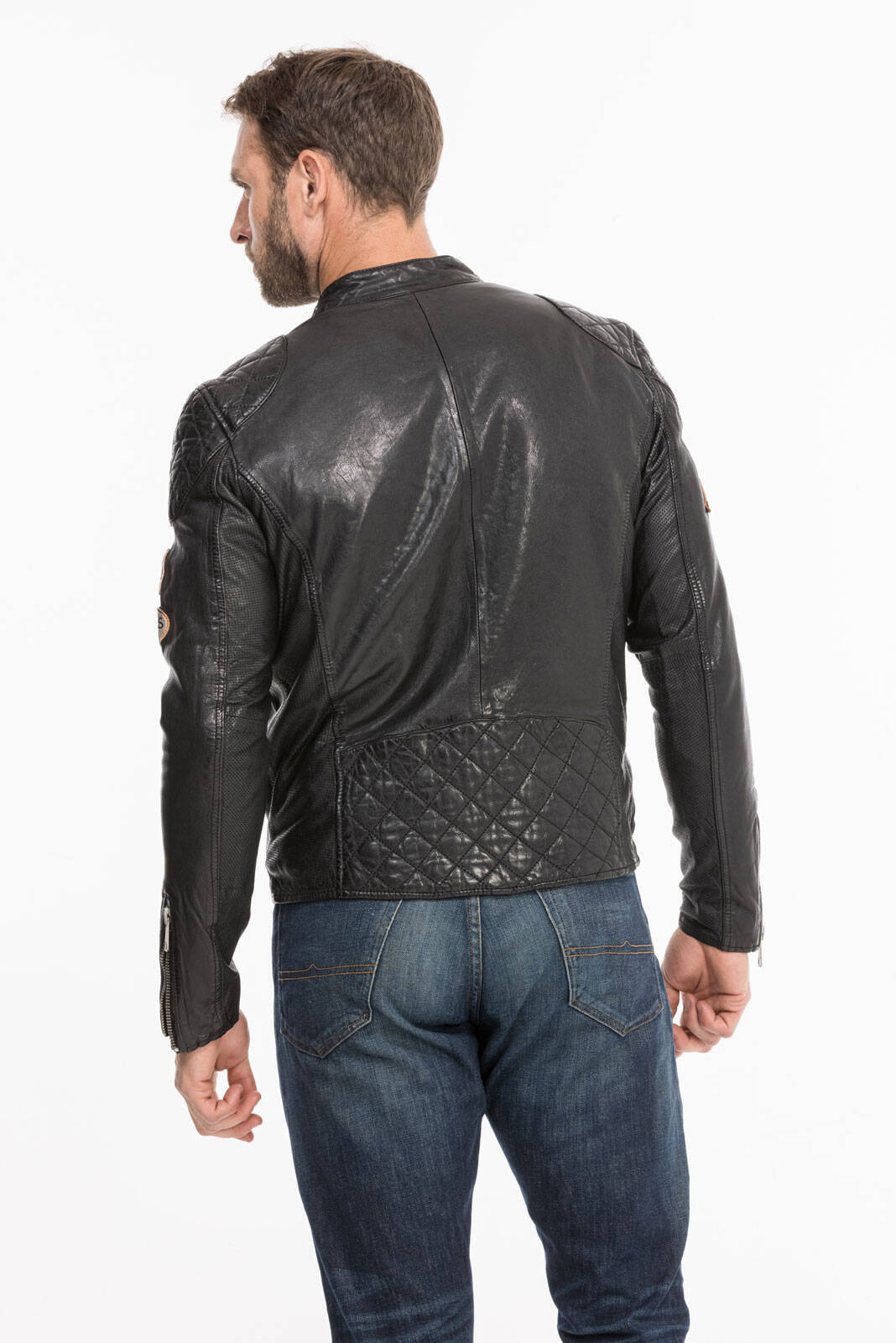 blouson cuir homme redskins noir r�f 132 (10)