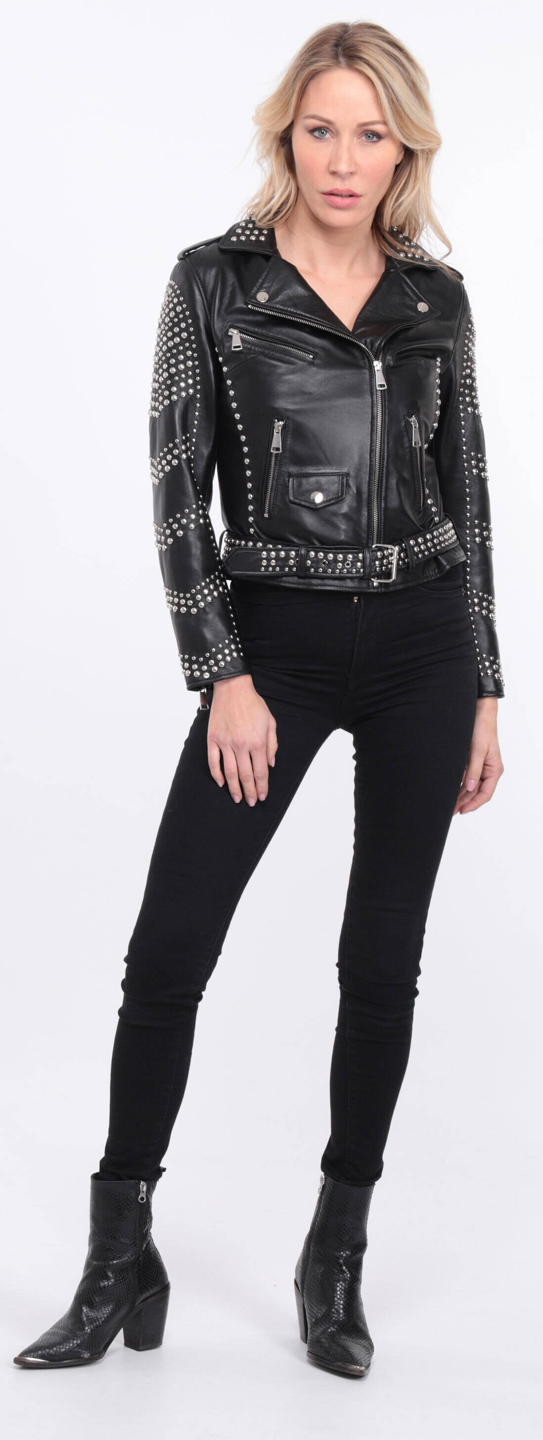 Blouson cuir noir marbella clout� (3)