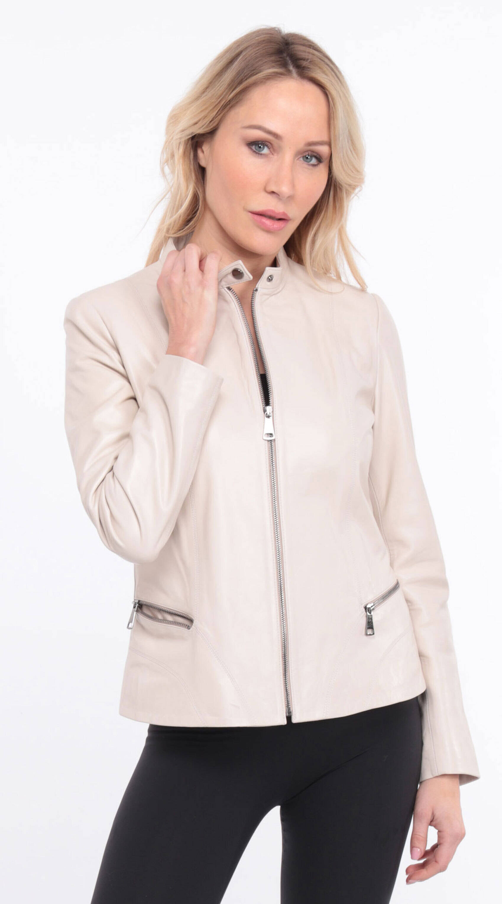 blouson-cuir-ecru-christell