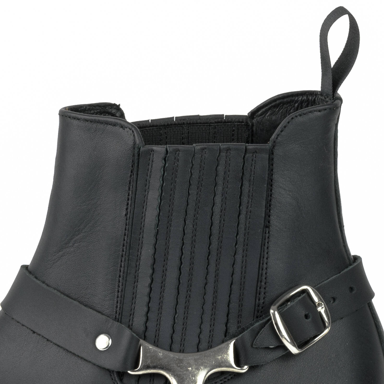 bottines cuir biker mayura pull grass negro réf 238  (4)