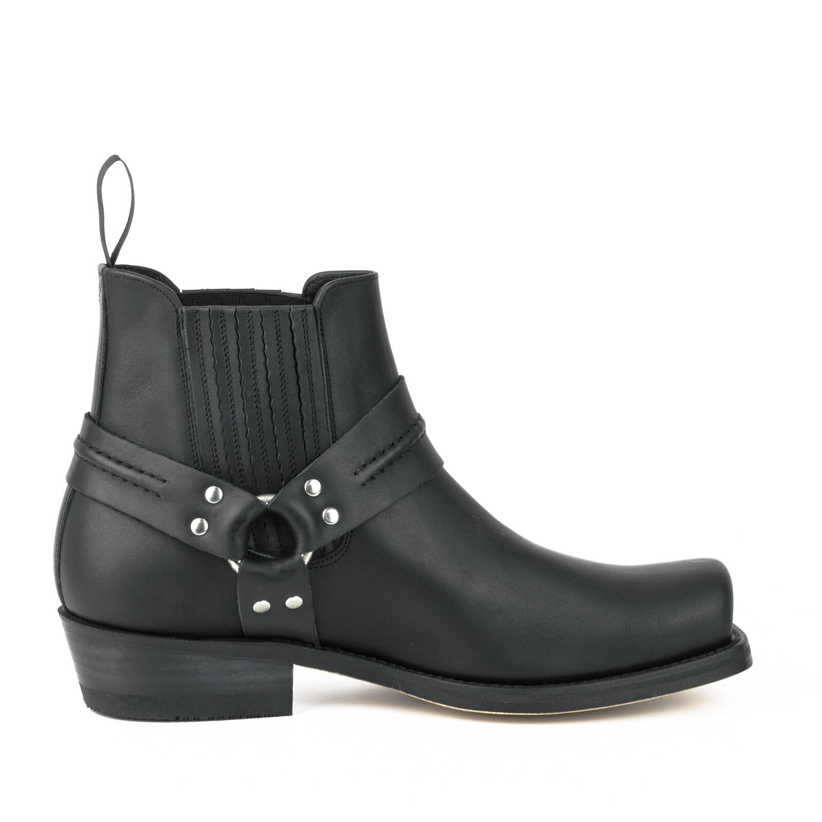 bottines cuir mayura biker pull grass negro réf 204 (6)