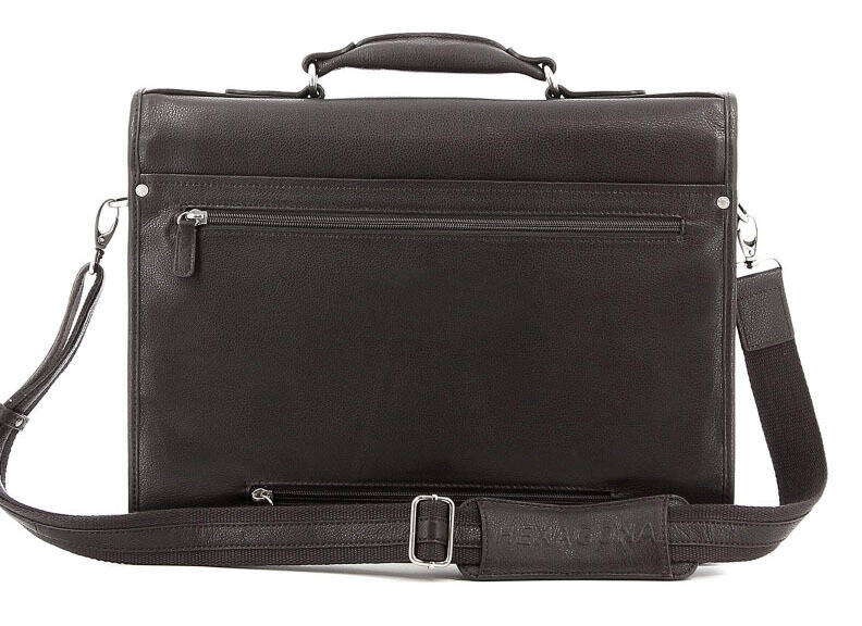 cartable cuir vachette hexagona 469537 marron fonce  (2)