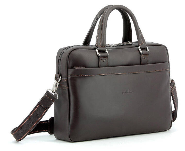 porte ordinateur hexagona marron 154663 biais