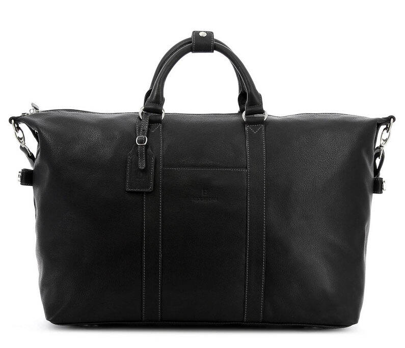 sac de voyage cuir vachette noir 463134 face