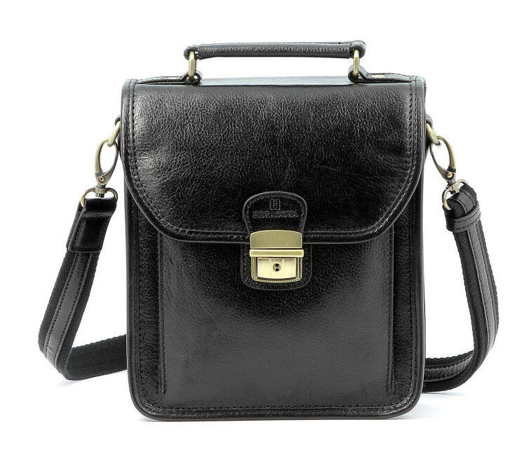 sacoche cuir noir 111942 face