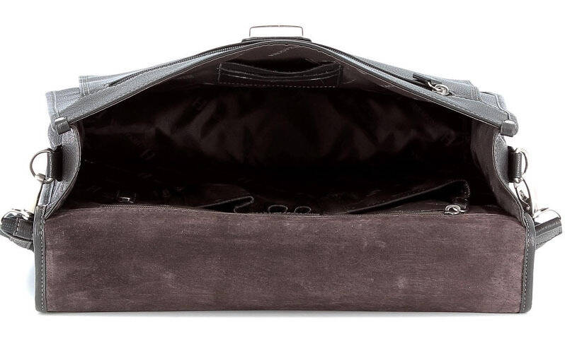 serviette cuir vachette hexagona 469545 marron fonce  (4)