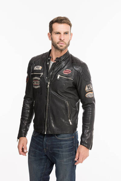 blouson cuir homme redskins noir r�f 132 (7)