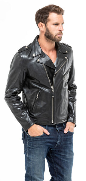 blouson cuir homme vachette noir lc 1140icon perfecto schott mannequin (5)
