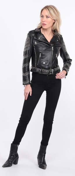 Blouson cuir noir marbella clout� (4)