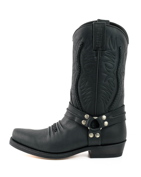 bottes cuir mayura biker crazy old negro réf 209 (2)