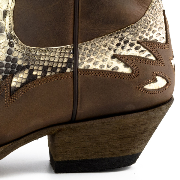 bottes cuir mayura cowboy crazy old sadale piton natural réf 211 (4)