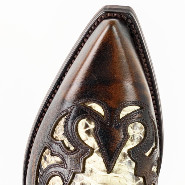 bottes cuir mayura cowboy milanelo zamora piton natural réf 125 (10)