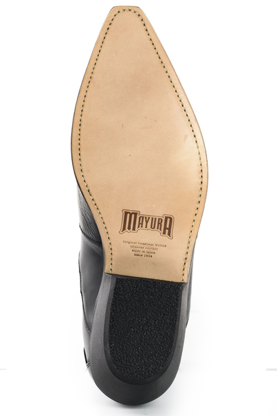 bottines cuir mayura cowboy milanelo bone pull oil negro réf 130 (1)