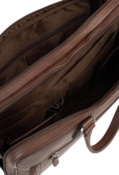 cartable cuir hexagona chocolat 469544 (1)