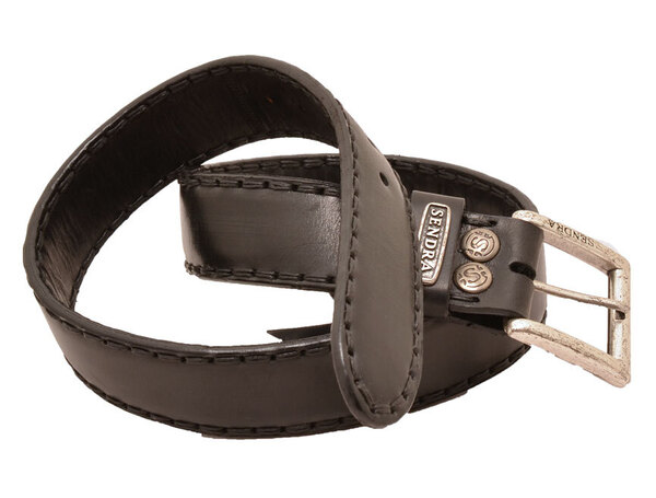Ceinture cuir homme noir sendra 8563 (2)