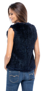 gilet sans manches 62683 bleu oakwood chaud hiver fourrure lapin mannequin (2)