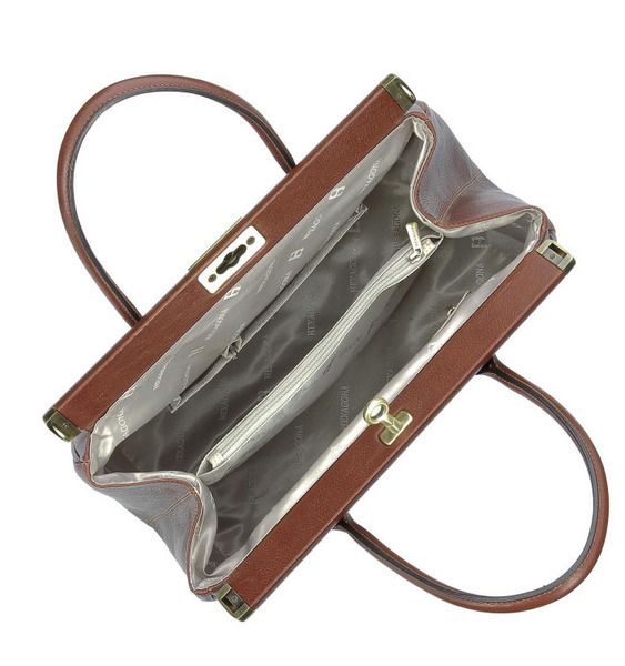 maroquinerie femme sac cuir 112550 marron doublure