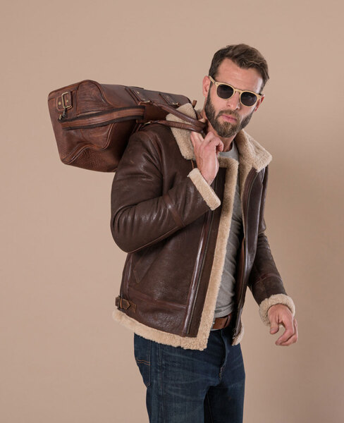 sac de voyage homme et femme vachette marron vieilli 100793 (2)