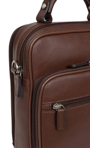 sacoche cuir chocolat hexgona 461831 (1)