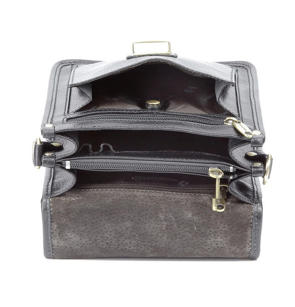 sacoche cuir noir 111942 ouvert