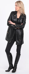 veste cuir femme flavia collar noir  (3)