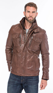 veste cuir homme demi longueur tendance 101455 bison (5)