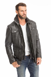 veste cuir homme hiver noir 14654 (3)