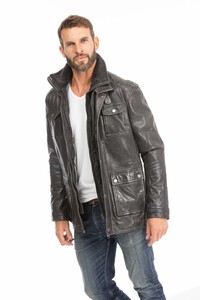 veste cuir homme hiver noir 14654 (5)