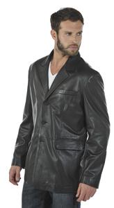 veste cuir homme classique style blazer cuir  julien biais